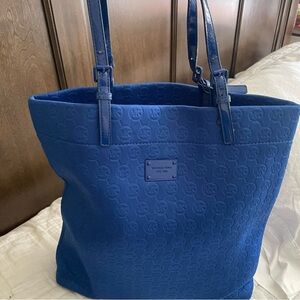 Michal Kors blue soft material bag